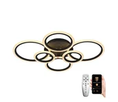 Lampy sufitowe - Brilagi - LED Ściemnialny żyrandol natynkowy ORBITS LED/85W/230V 3000-6500K antracyt + pilot - miniaturka - grafika 1