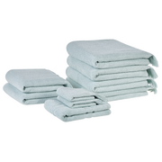 Ręczniki - Komplet 9 ręczników bawełnianych frotte miętowy ATIU Lumarko - miniaturka - grafika 1