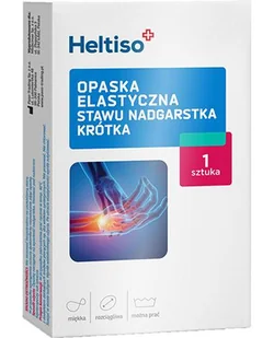 Heltiso Opaska elastyczna stawu nadgarstka krótka rozmiar M 1 sztuka - Apteczki i materiały opatrunkowe - miniaturka - grafika 1