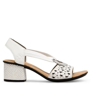 Sandały Rieker 64677-80 Biały - Sandały damskie - miniaturka - grafika 1