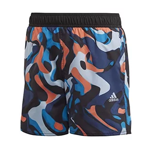 Adidas YB Short P.Blue dziecięcy kostium kąpielowy, negro/Azuchi, 116 (5/6 años) - Kąpielówki dla chłopców - miniaturka - grafika 1