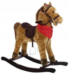 KONIK NA BIEGUNACH KOŃ Z DŹWIĘKIEM MACHA OGONEM BUJAK - Skoczki dla dzieci - miniaturka - grafika 1