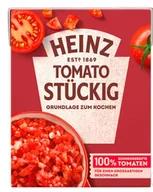 Koncentraty warzywne, przeciery - Heinz pomidory krojone, baza pomidorowa 390g - miniaturka - grafika 1