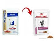 Mokra karma dla kotów - Royal Canin weterynaria Renal with Chicken 24x85g saszetka 16604-uniw - miniaturka - grafika 1