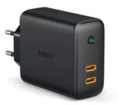 Ładowarki do telefonów - AUEKY PA-D2 ŁADOWARKA SIECIOWA 36W 2XUSB-C PD - miniaturka - grafika 1