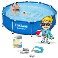Baseny ogrodowe - Bestway Basen Ogrodowy Stelażowy 305x76cm 5w1 Duży Bestway Basen Dla Dzieci Zestaw - miniaturka - grafika 1
