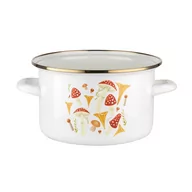 Garnki - Garnek emaliowany Emalia Polska Pleszew Grzybki 20 cm 3,75 l - miniaturka - grafika 1