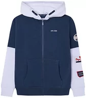 Bluzy dla chłopców - Pepe Jeans Tom bluza chłopięca z kapturem, Niebieski (Jarman), 4 lat - miniaturka - grafika 1