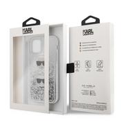 Etui i futerały do telefonów - Karl Lagerfeld Etui Glitter Karl & Choupette iPhone 11 Pro Max, srebrne 3700740475614 - miniaturka - grafika 1
