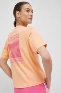 Koszulki sportowe damskie - Columbia t-shirt bawełniany kolor pomarańczowy - miniaturka - grafika 1