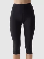 Spodnie sportowe damskie - 4F Legginsy sportowe w kolorze czarnym - miniaturka - grafika 1