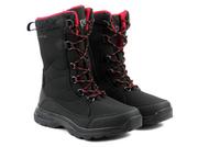 Śniegowce damskie - Wysokie buty zimowe, śniegowce damskie DK TECH SoftShell 2105, czarno-czerwone - miniaturka - grafika 1