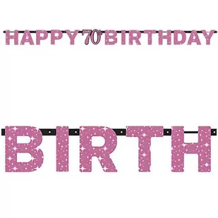 Amscan Baner "70 Urodziny - Sparkling Celebrations Pink", 213 cm 9901742 - Gadżety dla niej i dla niego - miniaturka - grafika 1