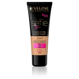 Eveline Selfie Time Foundation & Concealer 05 Beige 30ml - Podkłady do twarzy - miniaturka - grafika 4