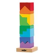 Zabawki interaktywne dla dzieci - Woodyland Kolorowa wieża WD91102 - miniaturka - grafika 1
