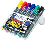 Dekoratorstwo - Lumocolor ART, Markery wodoodporne ze ściętą końcówką, 6 szt - miniaturka - grafika 1