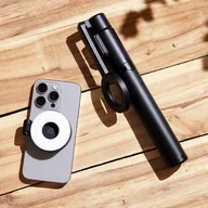 Selfie stick - Adam Elements Selfie Pro - magnetyczny selfie stick bluetooth ze statywem i lampką LED czarny - Gwarancja bezpieczeństwa. Proste raty. Bezpłatna wysyłka od 170 zł. - miniaturka - grafika 1
