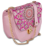 Torebki damskie - Torebka Damska Mała Listonoszka Ekoskóra Pojemna Elegancka Orientalny Wzór - miniaturka - grafika 1