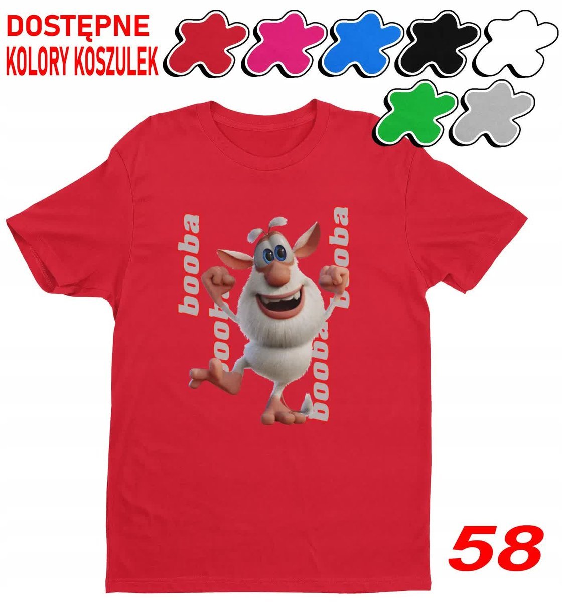 Dziecięca Koszulka Z Nadrukiem Duży Wybór Booba -M 134-140