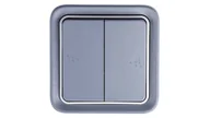Wyłączniki światła i elektryczne - Legrand 069715 PLEXO Łącznik schodowy podwójny SZARY komplet 10AX-250V~ - miniaturka - grafika 1