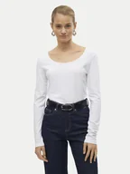 Bluzki damskie - Vero Moda Bluzka Maxi My 10228809 Biały Slim Fit - miniaturka - grafika 1