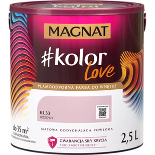 Farba #Kolor Love KL33 różowy 2,5 l Magnat - Farby wewnętrzne - miniaturka - grafika 1