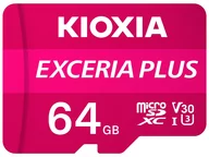 Karty pamięci - KIOXIA Exceria Plus microSDXC 64GB (LMPL1M064GG2) - miniaturka - grafika 1