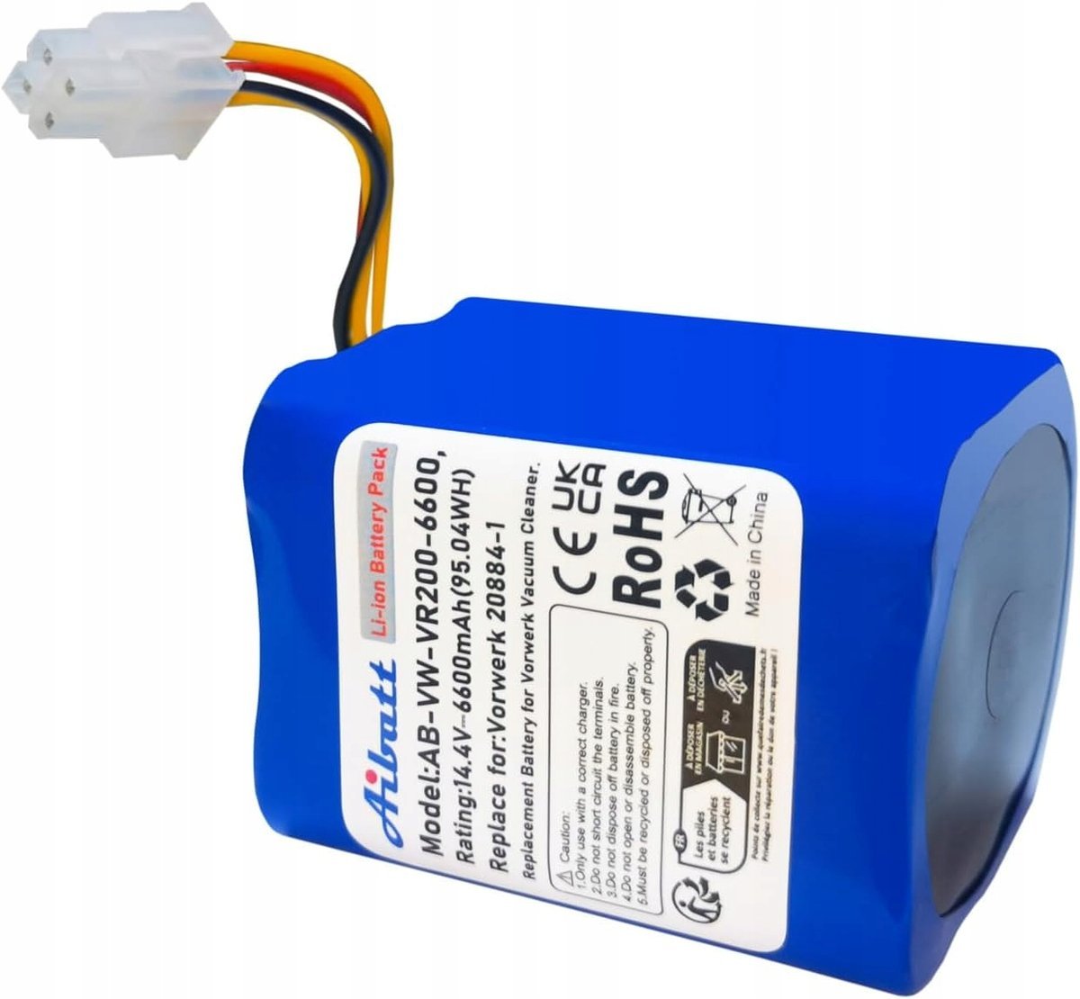 Aibatt Bateria 6600mAh do Vorwerk VR200 Kobold 14.4V Zamiennik 20884-1