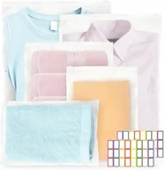 Plecaki worki - PRZEZROCZYSTE WORKI NA ZAMEK BŁYSKAWICZNY NA UBRANIA AKCESORIA ZESTAW x40 - miniaturka - grafika 1