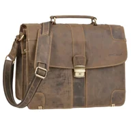 Torby męskie - GreenBurry Vintage Leather BriefcaseAntique brown 38x30cm - miniaturka - grafika 1