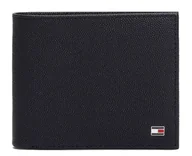 Portfele - TOMMY HILFIGER skórzany poziomy portfel męski ze skóry naturalnej czarny - miniaturka - grafika 1