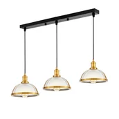 Lampy sufitowe - POTRÓJNA LAMPA WISZĄCA LOFT MOSIĘŻNA BRICO W3 PRO - miniaturka - grafika 1