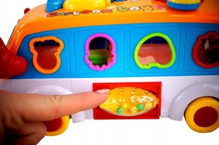 INTERAKTYWNY AUTOBUSIK Z TELEFONEM KLOCKI 2201P - Zabawki interaktywne dla dzieci - miniaturka - grafika 3