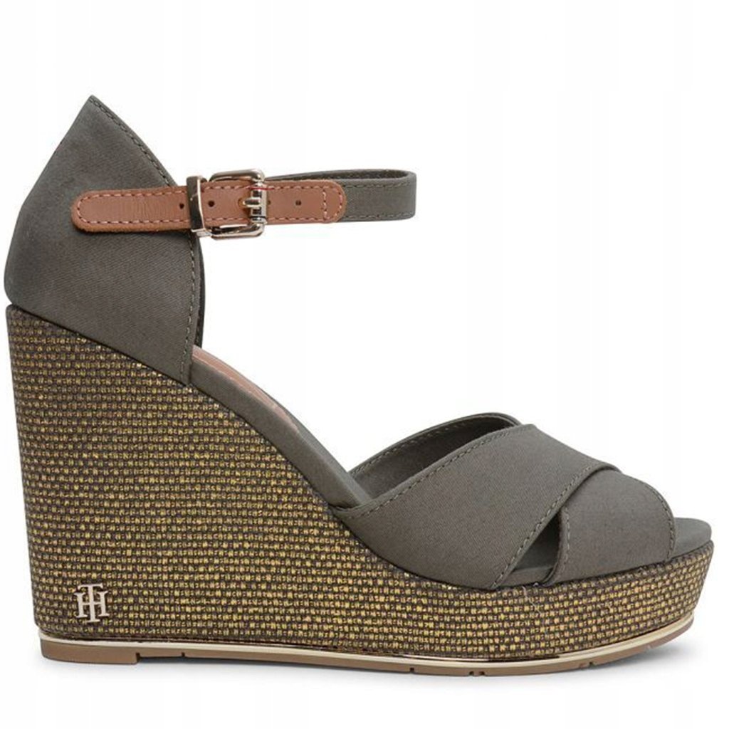 Espadryle Damskie TOMMY HILFIGER FW0FW04078 Khaki