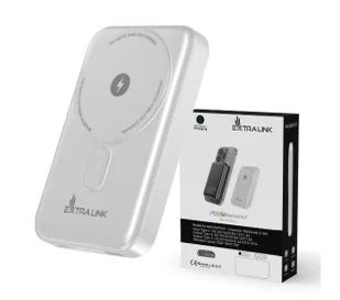 Extralink EX.39845 MagSafe 10000mAh PD20W Biały - Powerbanki - miniaturka - grafika 1