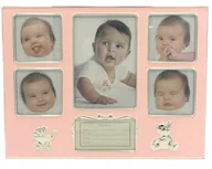 Ramki na zdjęcia - ﻿Ramka dziecięca różowa na 5 zdjęć - miniaturka - grafika 1