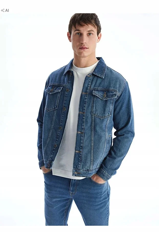 LC WAIKIKI MĘSKA KURTKA JEANSOWA CLASSIC W NIEBIESKIM DENIMIE M 5IA
