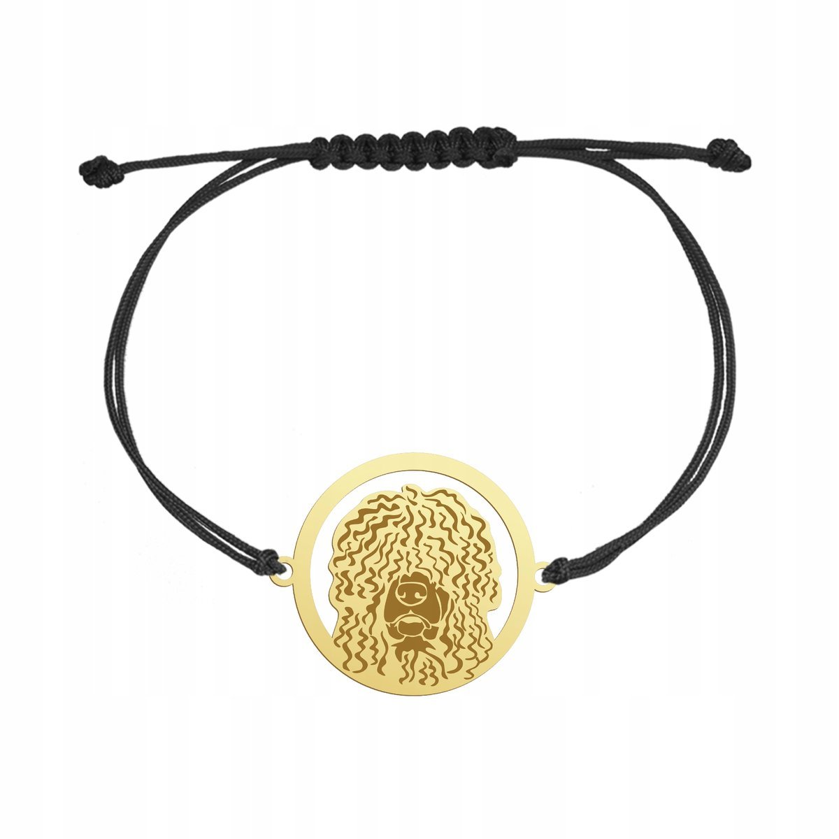 Bransoletka Pozłacana Irlandzki Spaniel Dowodny 925 Sznurek GRAWER GRATIS