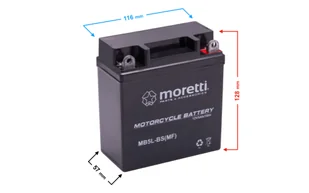 Akumulator Moretti AGM (Gel) MB5L-BS - Ładowarki i akumulatory - miniaturka - grafika 1