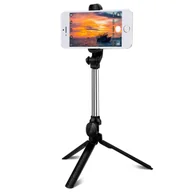 Selfie stick - 2 w 1 Bluetooth Selfie Stick do telefonu Statyw Wysuwany pilot zdalnego sterowania - czarny - miniaturka - grafika 1