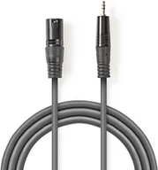 Kable - Kabelis Nedis XLR M - 3.5mm M 3m 5412810295838 COTH15300GY30 - miniaturka - grafika 1