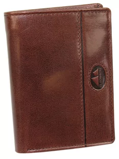 Portfel Męski Skórzany EL FORREST Duży Pionowy Bez Zapięcia Dwa Skrzydełka RFID 859 R 22 13 x 10 x 3 [cm] BRĄZOWY - Portfele - miniaturka - grafika 3