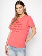 Koszulki i topy damskie - Pepe Jeans T-Shirt Freja PL504463 Różowy Regular Fit - miniaturka - grafika 1