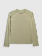 Koszulki sportowe damskie - 4F Koszulka sportowa w kolorze zielonym - miniaturka - grafika 1