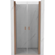 Ścianki i drzwi prysznicowe - Mexen Mist drzwi prysznicowe uchylne 90 cm, transparent, miedź szczotkowana - 8A7-090-000-65-00 - miniaturka - grafika 1
