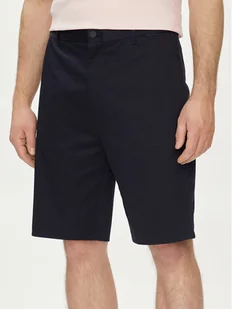 Calvin Klein Szorty materiałowe Sateen K10K112831 Granatowy Regular Fit - Spodenki męskie - miniaturka - grafika 1