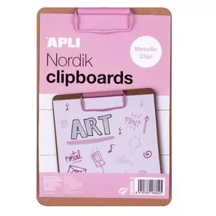 Clipboard A5 drewniany pastelowy różowy - Apli - Teczki i skoroszyty - miniaturka - grafika 1