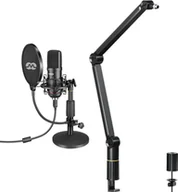 Mikrofony komputerowe - Mikrofon Mozos Mikrofon Mozos USB MKIT-900PRO Gamer + Statyw biurkowy SB38-BK - miniaturka - grafika 1