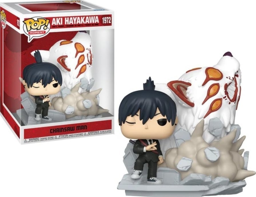 funko pop! chainsaw man moment 1972 aki (fox devil)