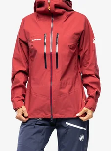 Kurtka z membraną damska Mammut Taiss HS Hooded Jacket - blood red - Kurtki narciarskie - miniaturka - grafika 1